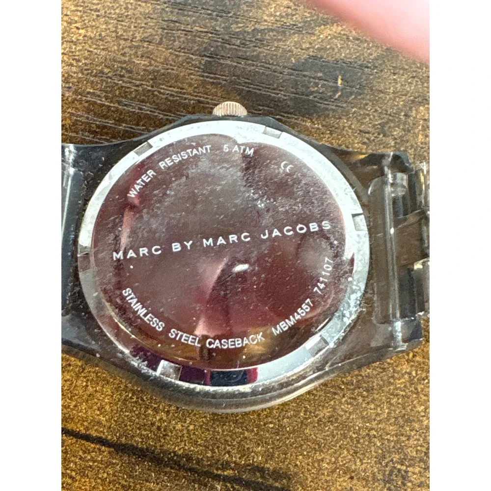 Marc By Marc Jacobs Henry Skeleton Clear Resin Blue Gold Watch MBM4557